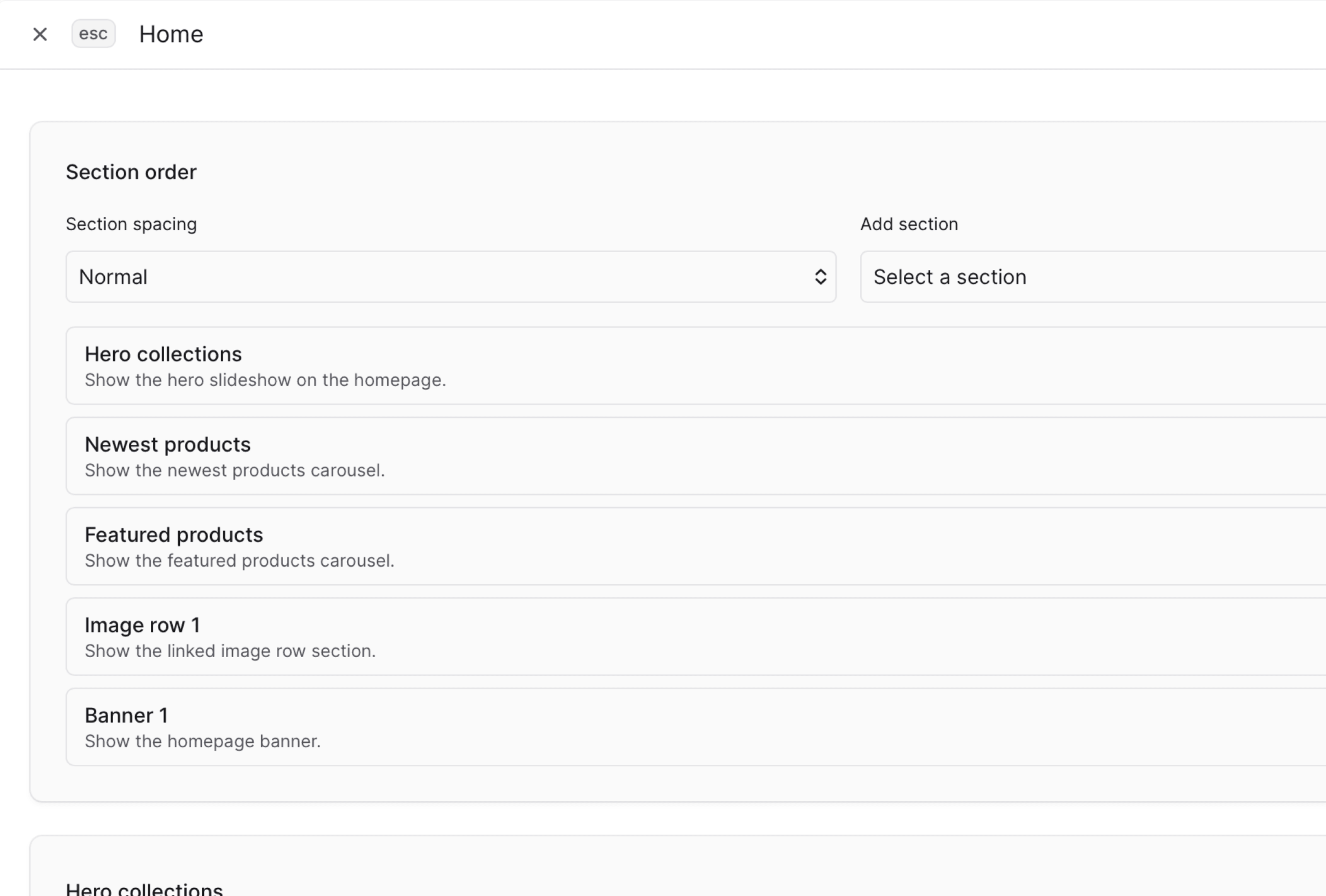 Storefront controls preview
