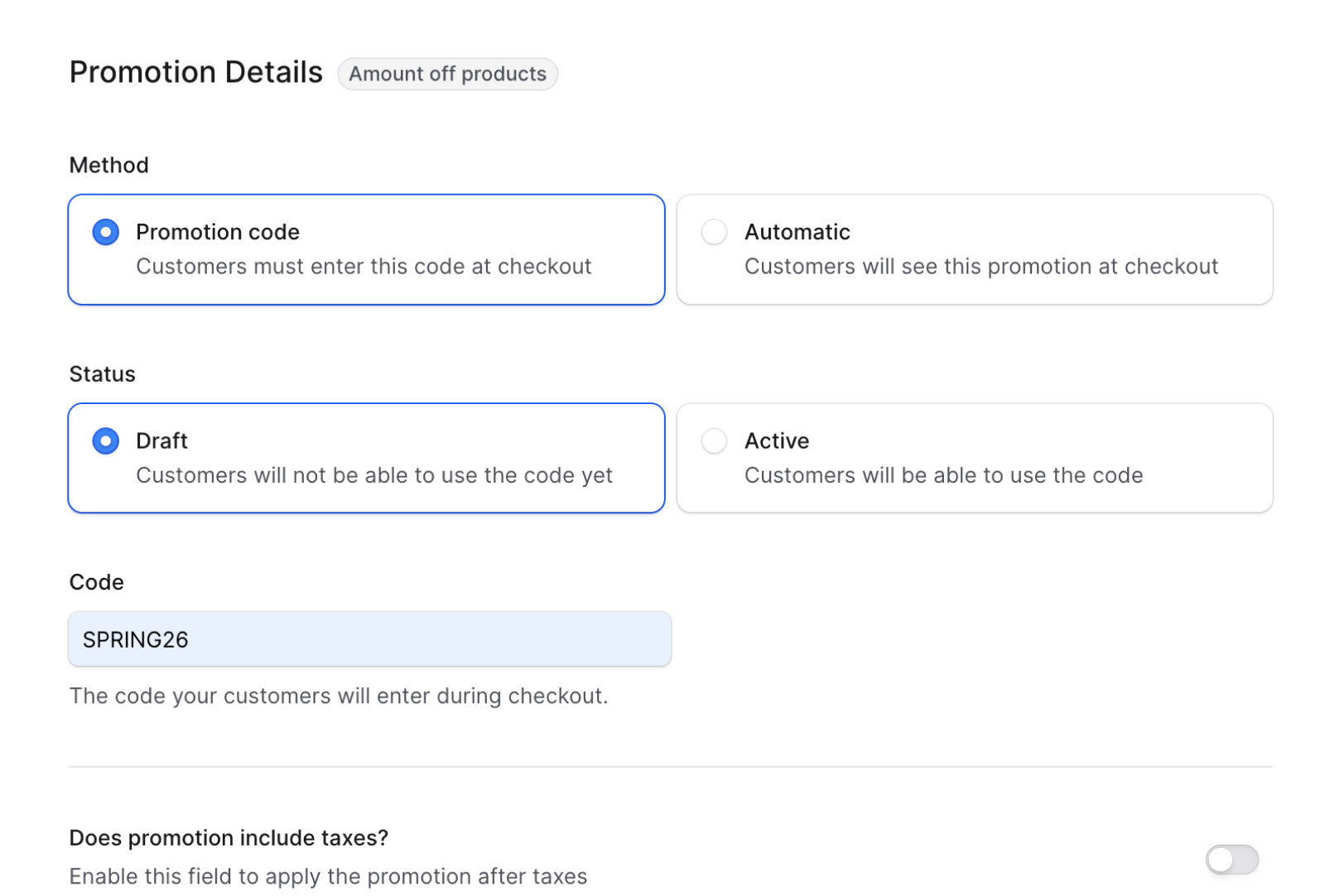 Promotions and discounts configuration with eligibility rules